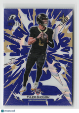 Tyler Shough 2025 Topps Resurgence Navy Surge Refractor #163 #/275