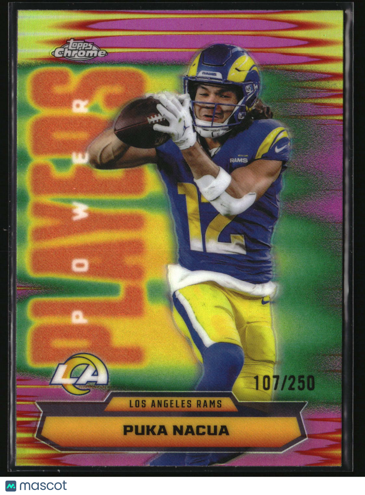 Puka Nacua 2025 Topps Chrome Power Players Pink Refractor #PP-24 #/250