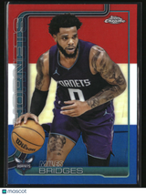 Miles Bridges 2025-26 Topps Chrome Red White and Blue Refractor #30