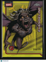 Evangeline Whedon 2026 Topps Chrome Marvel Comics Yellow Refractors #117 #/275
