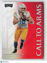 Justin Herbert 2020 Panini Playoff Call to Arms Red #CA-19