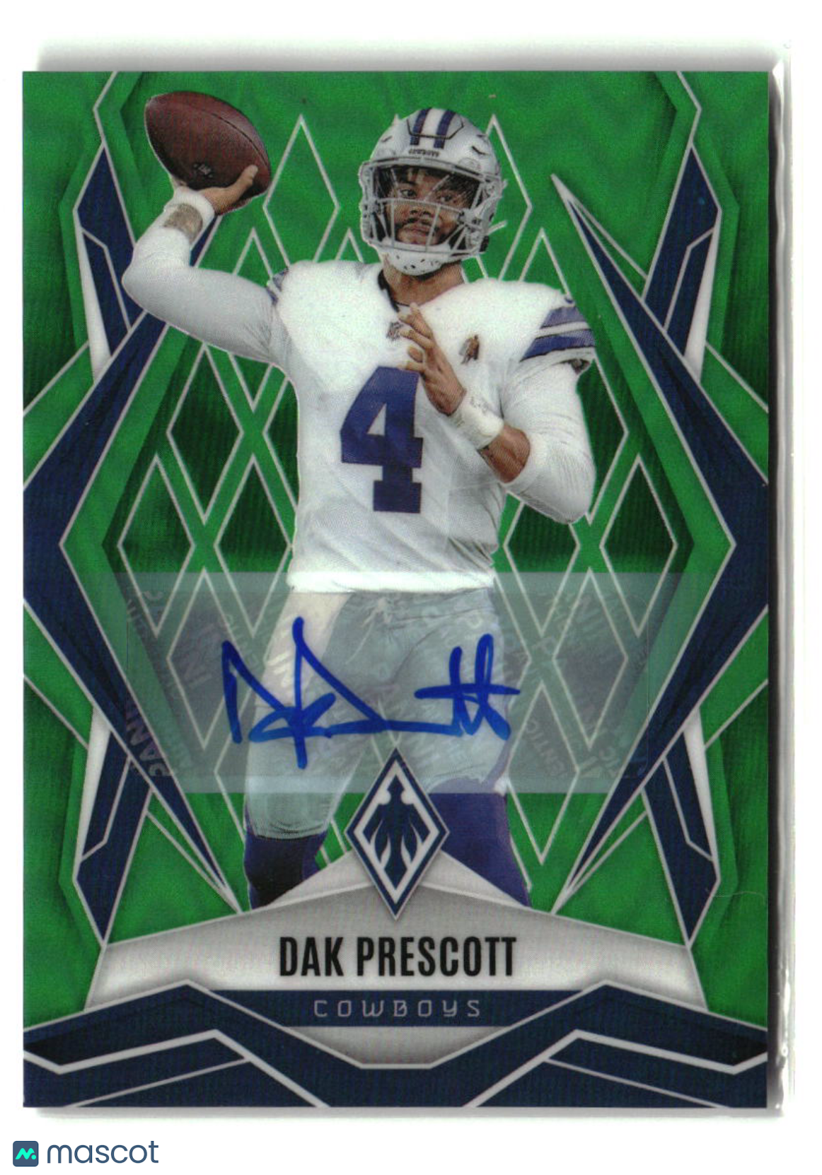 Dak Prescott 2025 Panini Phoenix Base Autographs Green Prizm #29 #/25