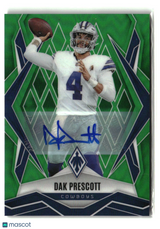 Dak Prescott 2025 Panini Phoenix Base Autographs Green Prizm #29 #/25