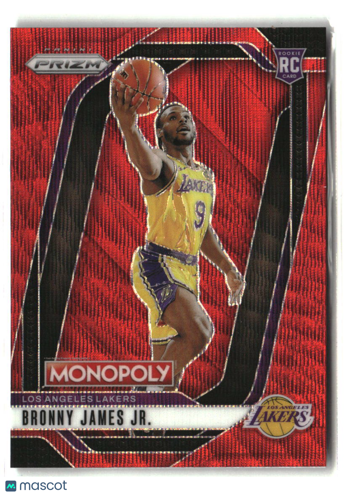 Bronny James 2024-25 Panini Prizm Monopoly Red Prizms #45