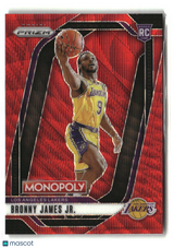 Bronny James 2024-25 Panini Prizm Monopoly Red Prizms #45