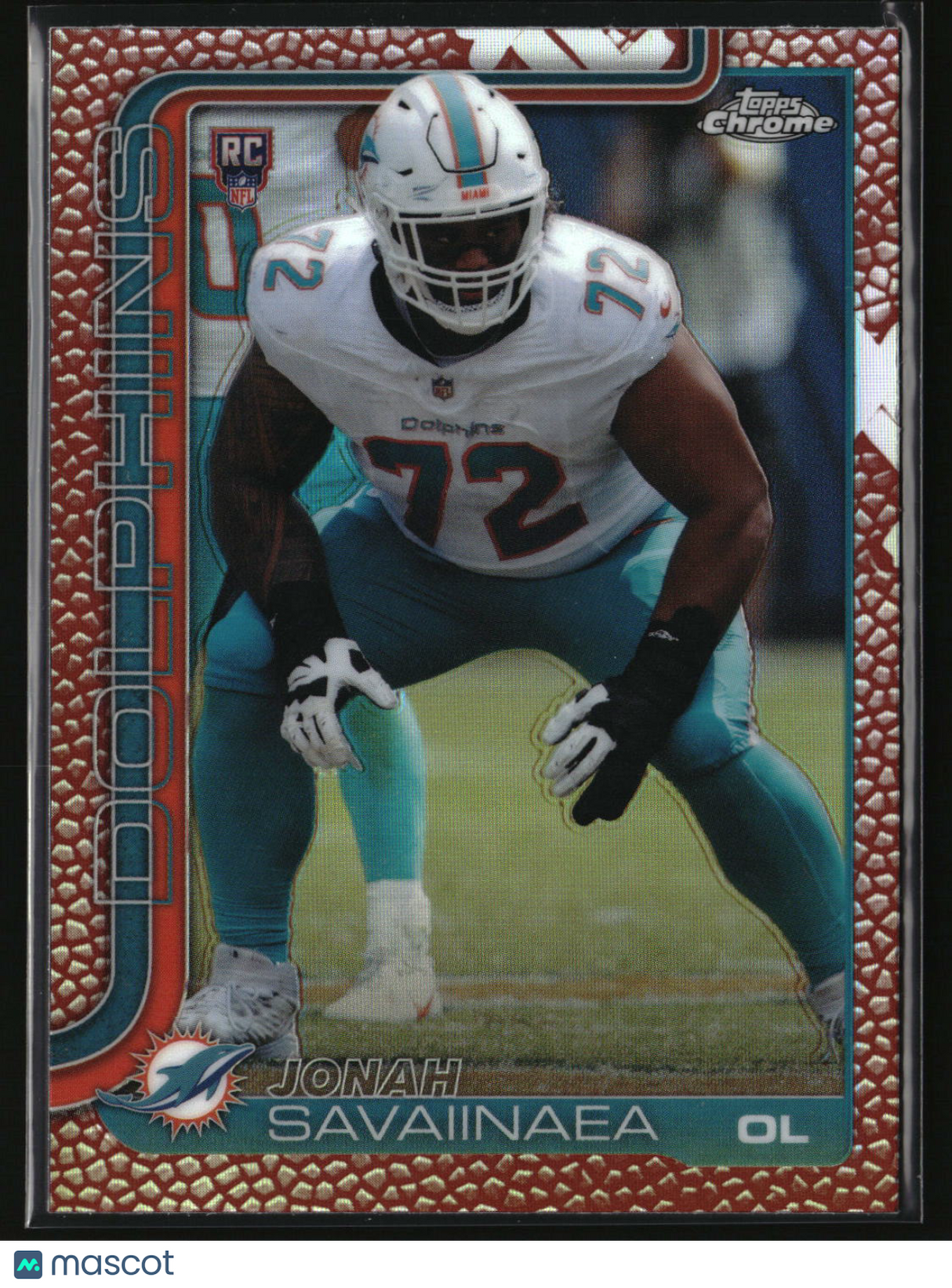 Jonah Savaiinaea 2025 Topps Chrome Football Leather Refractor #380