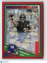 Russell Wilson 2025 Score Base Signatures Red Zone #30 #/20