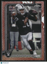 Dont'e Thronton Jr 2025 Topps Chrome Football Football Leather Refractor #385