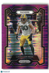 Lukas Van Ness 2023 Panini Prizm Purple Pulsar #336