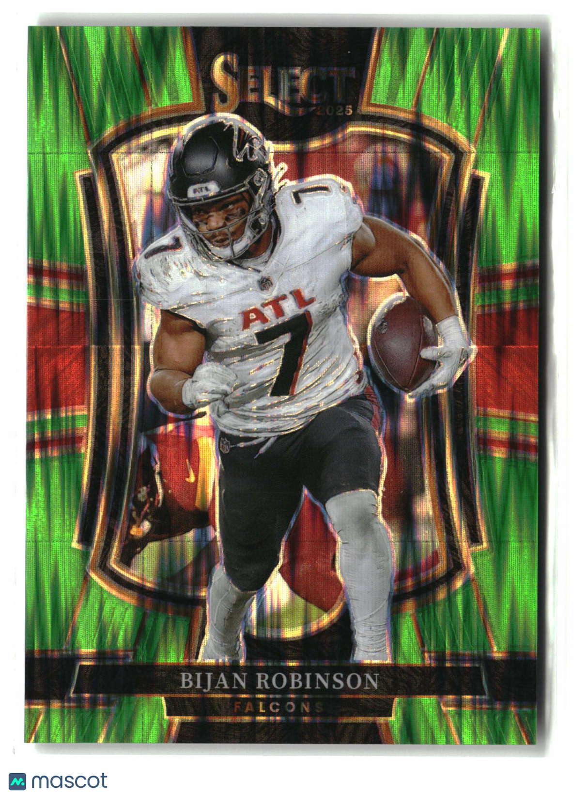 Bijan Robinson 2025 Panini Select Neon Green Prizm Shock #148 #/699