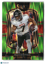 Bijan Robinson 2025 Panini Select Neon Green Prizm Shock #148 #/699