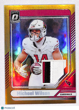 Michael Wilson 2024 Donruss Optic Donruss Threads Gold #DTB-MWN #/10
