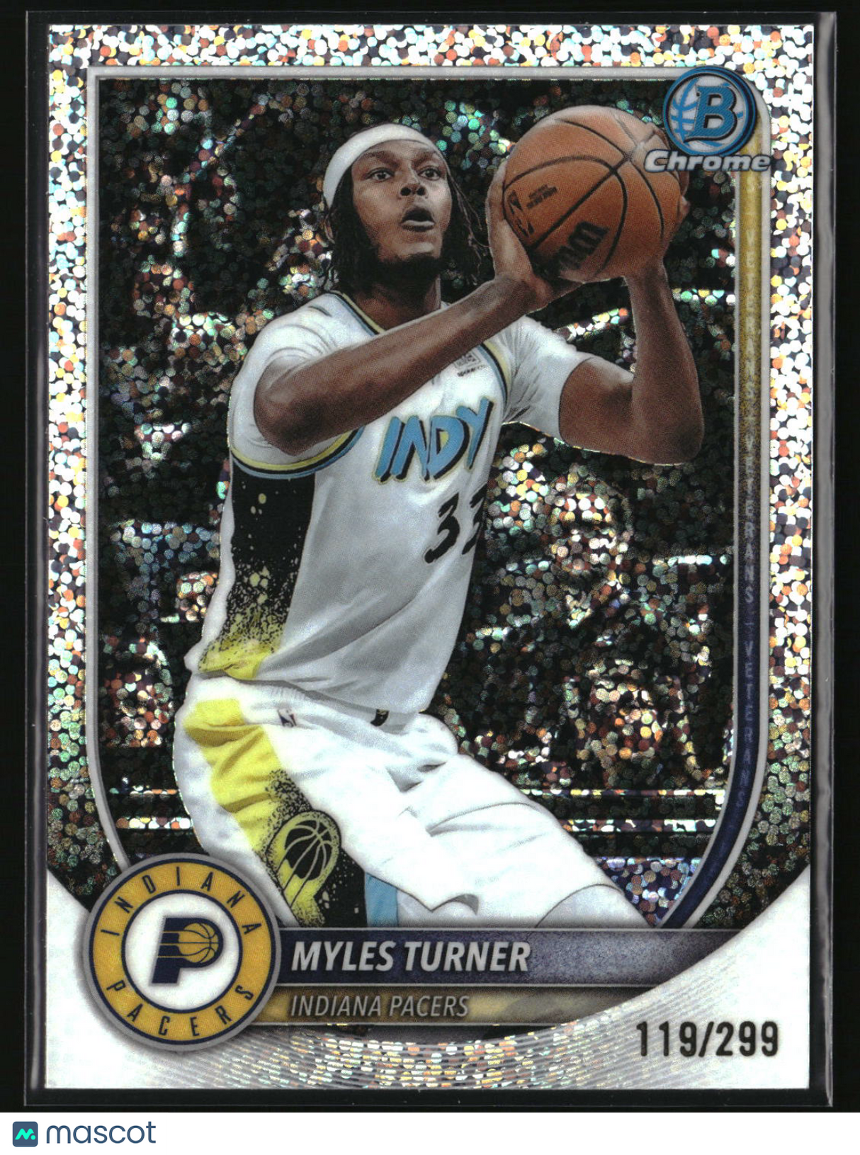 Myles Turner 2025-26 Bowman Chrome Speckle Refractor #BCV-161 #/299