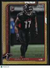Jalon Walker 2025 Topps Chrome Football Leather Gold /50 #354