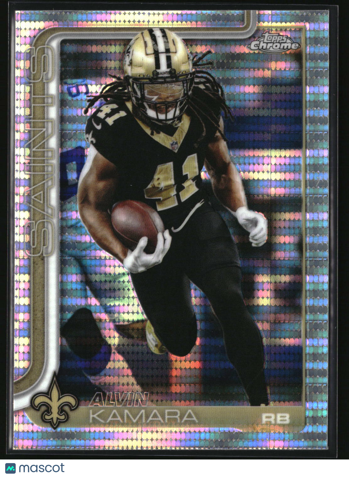 Alvin Kamara 2025 Topps Chrome Pulsar Refractor #215