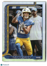 Ladd McConkey 2025 Topps Chrome Refractor #156