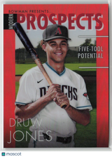 Druw Jones 2023 Bowman Modern Prospects Orange Refractors #MP-3 #/25