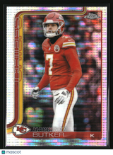 Harrison Butker 2025 Topps Chrome Pulsar Refractor #151
