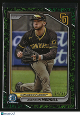 Jackson Merrill 2024 Bowman Chrome Prospects Green Grass Ref #BCP-145 #/99