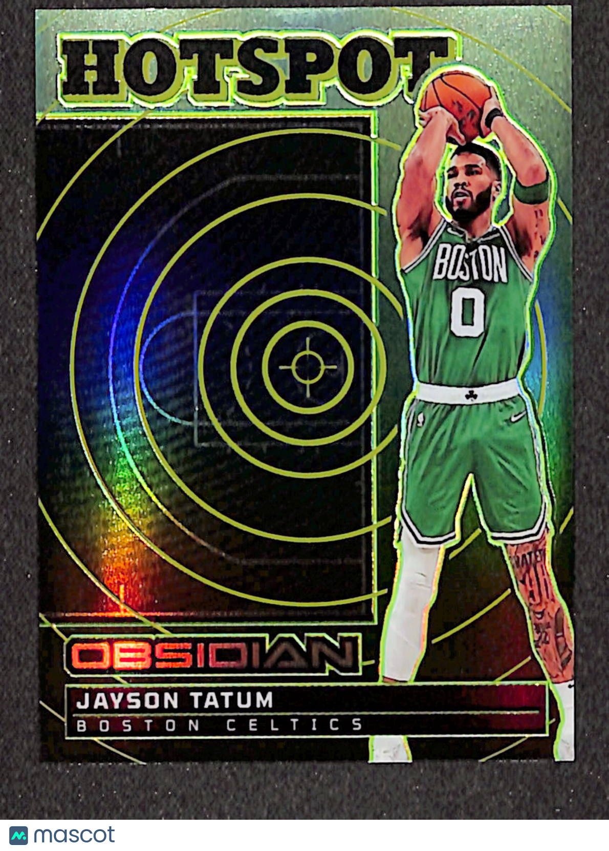 Jayson Tatum 2024-25 Panini Obsidian Hotspot Electric Etch Green Flood #4 #/25