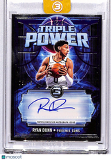Ryan Dunn 2025-26 Topps 3 Triple Power Autos Blue #TP-RD #/15