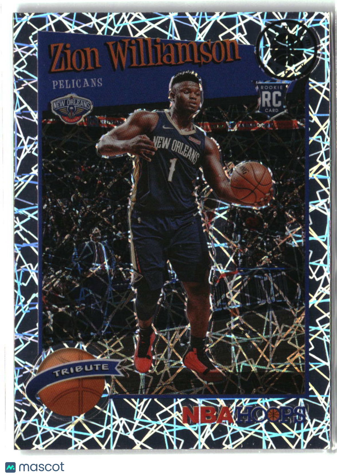 Zion Williamson 2019-20 Hoops Premium Stock Prizms Silver Laser #296