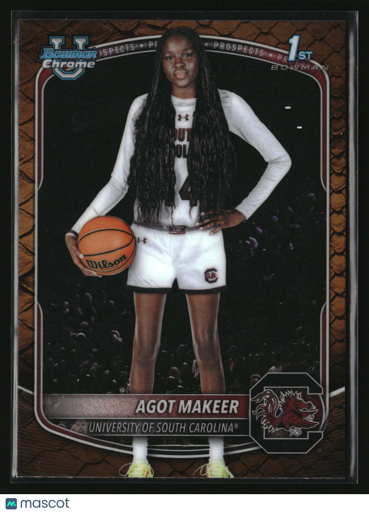 Agot Makeer 2025-26 Bowman Chrome Prospects Reptilian Refractor #BCP-34