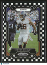 Saquon Barkley 2023 Panini Prizm Black and White Checker #225