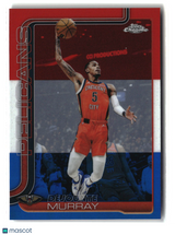 Dejounte Murray 2025-26 Topps Chrome Update Red White and Blue Refractor #89