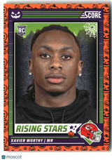 Xavier Worthy 2024 Score-A-Treat Rising Stars Orange Pumpkin #50