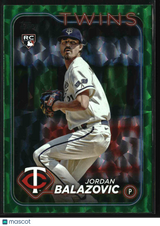 Jordan Balazovic 2024 Topps Green Crackle Foil #263 #/499