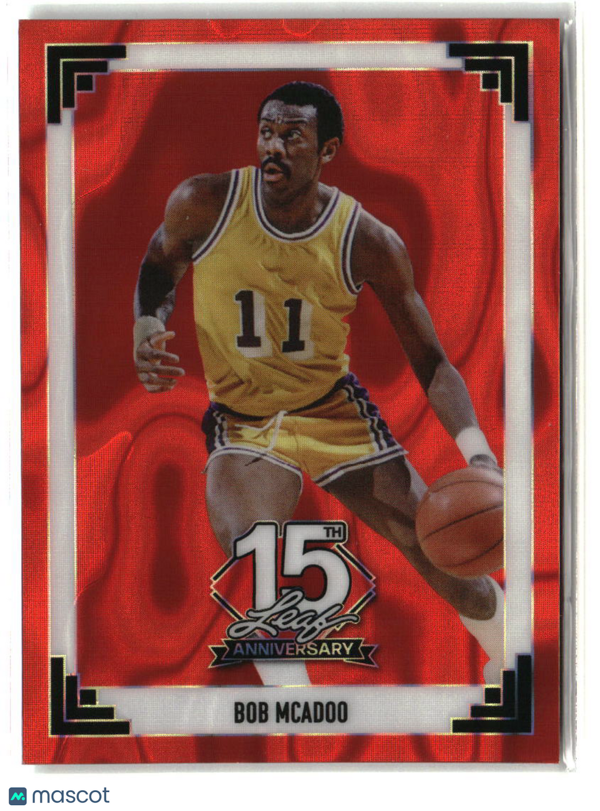 Bob McAdoo 2025 Leaf 1991 Base Lava Red #91B-14 #/3