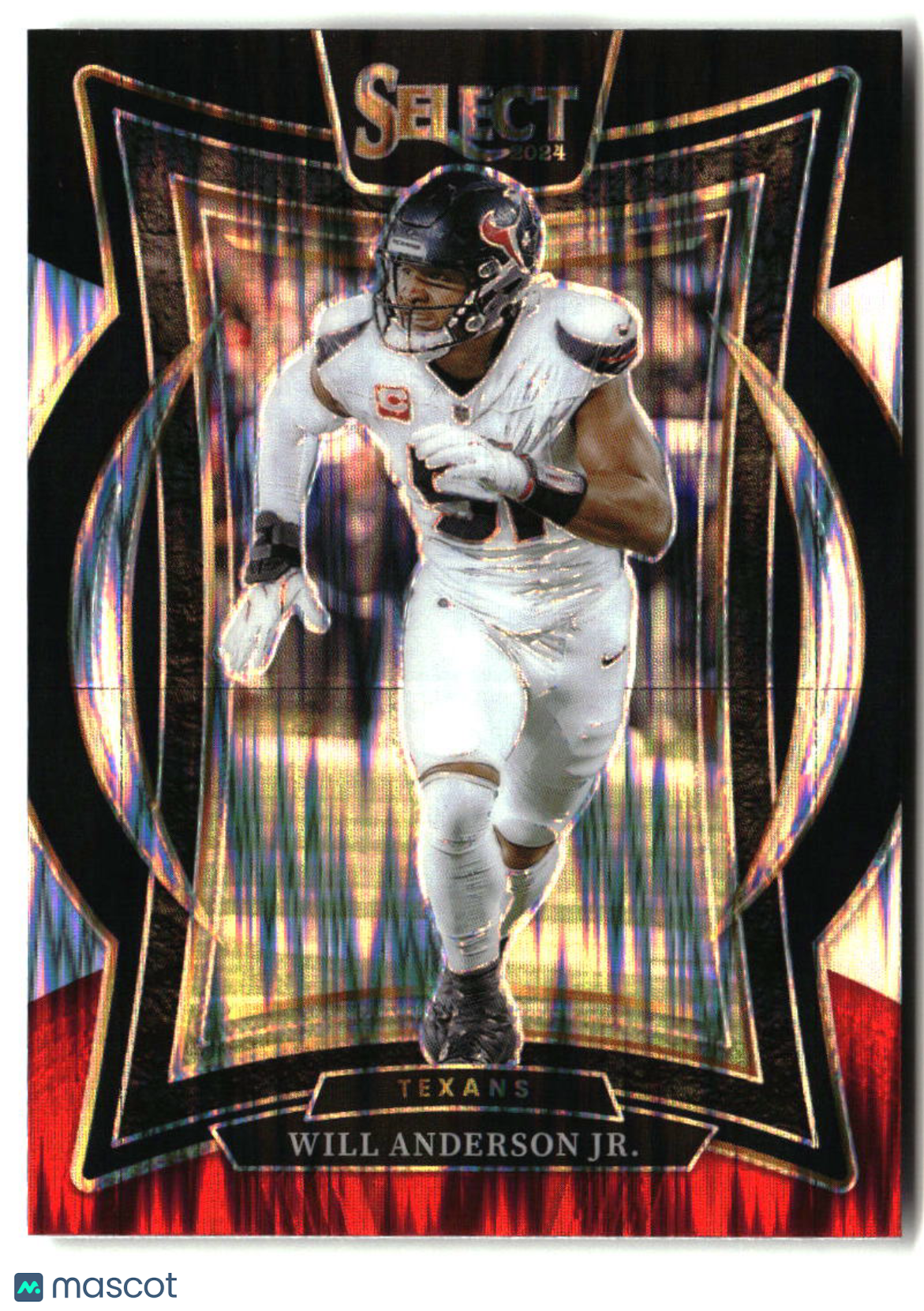 Will Anderson Jr. 2024 Panini Select Black & Red Prizm Shock #100