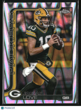 Jordan Love 2025 Topps Chrome Ray Wave Refractor #109