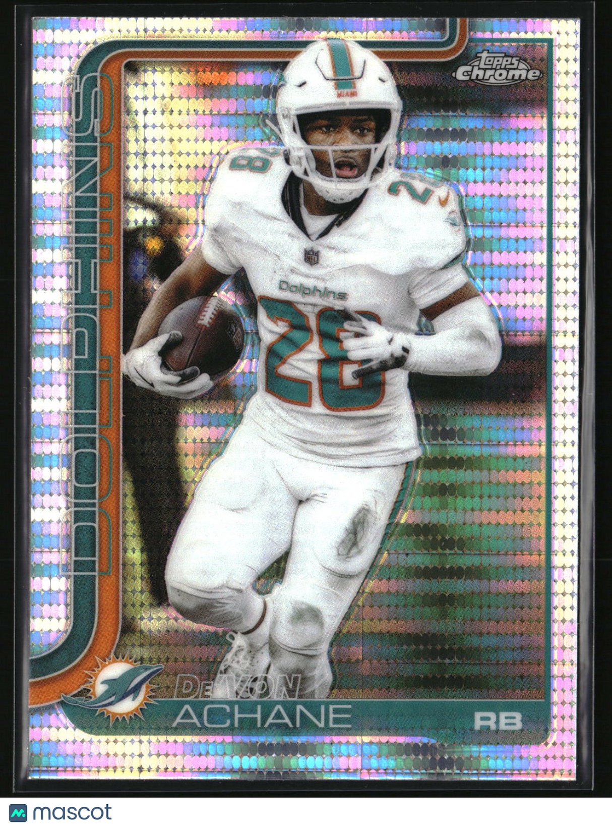 De'Von Achane 2025 Topps Chrome Pulsar Refractor #188