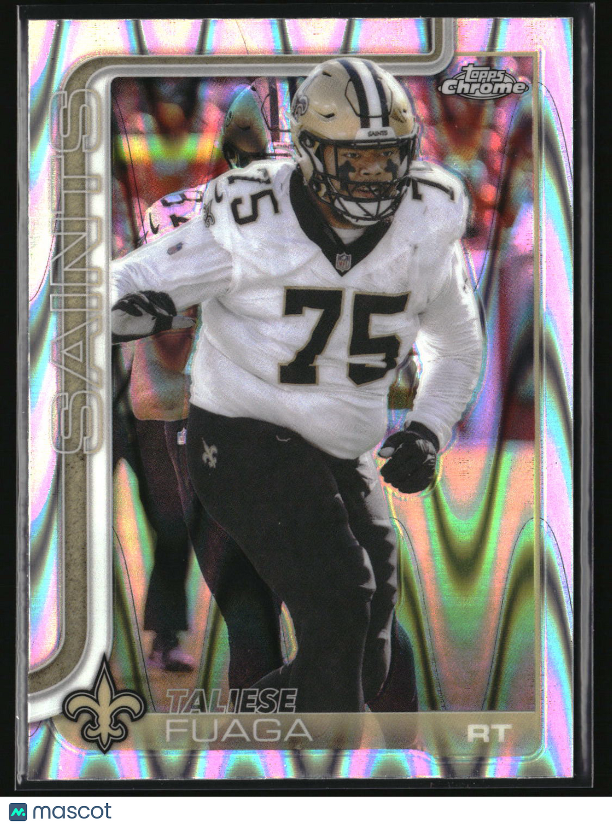 Taliese Fuaga 2025 Topps Chrome Ray Wave Refractor #219