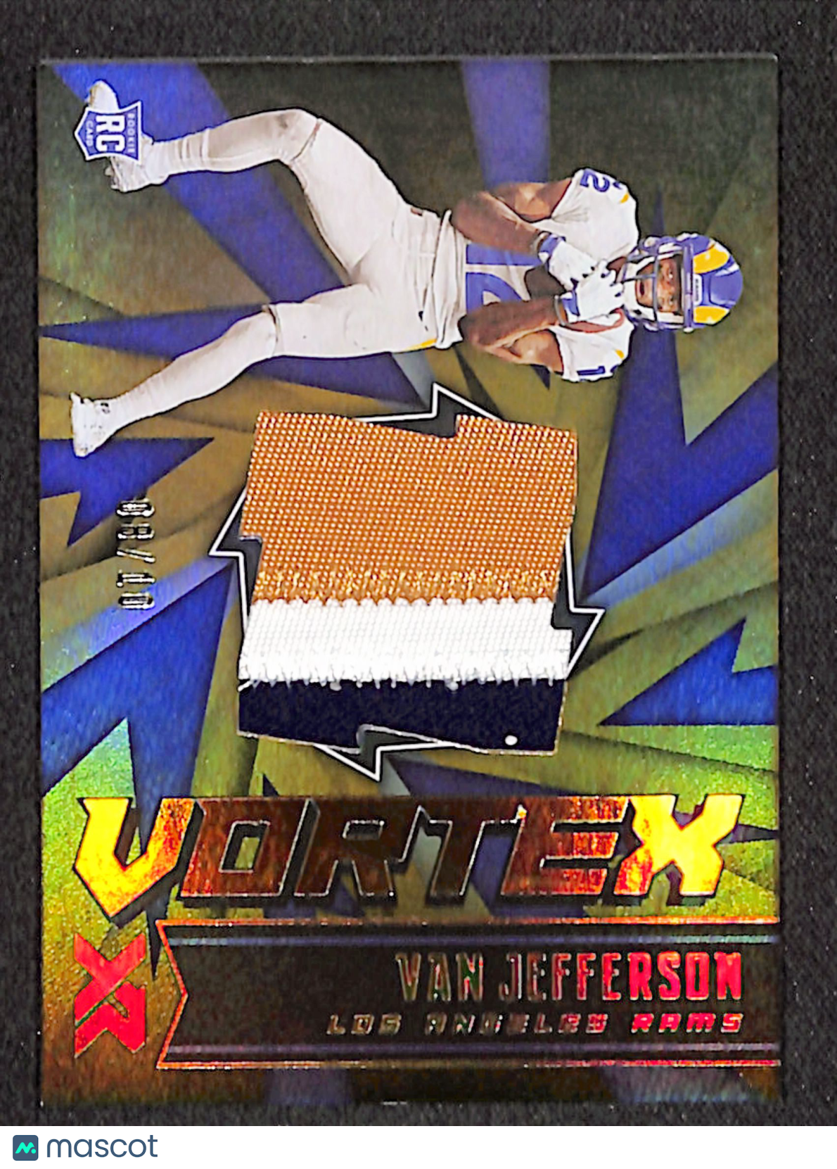 Van Jefferson 2020 Panini XR Vortex Materials Gold #VX-27 #/10