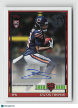 Zavion Thomas 2026 Topps Flagship 1991 Topps Football Rookie Autographs 91FRA-ZT