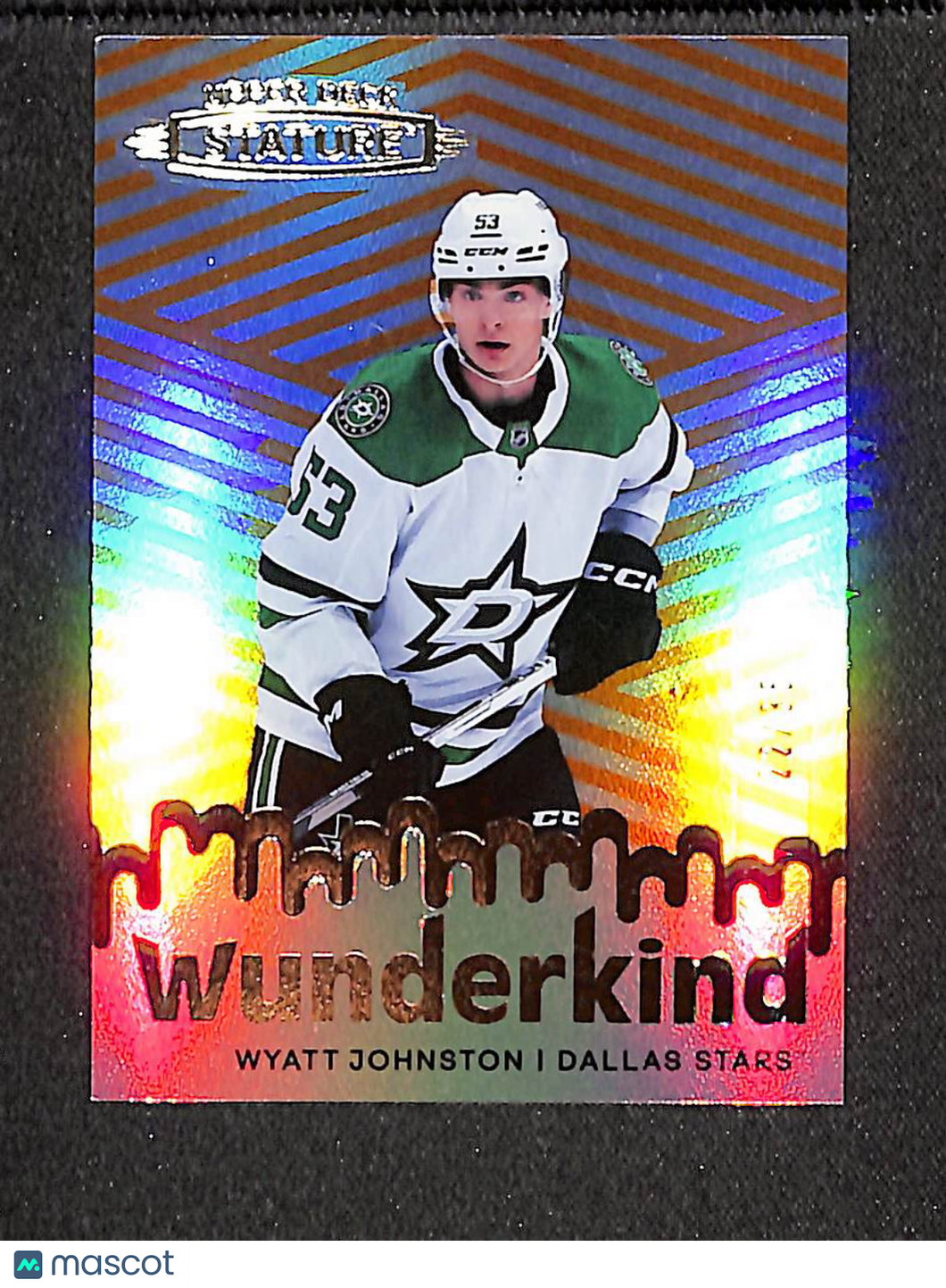 Wyatt Johnston 2022-23 Upper Deck Stature Wunderkind Orange #W-50 /35