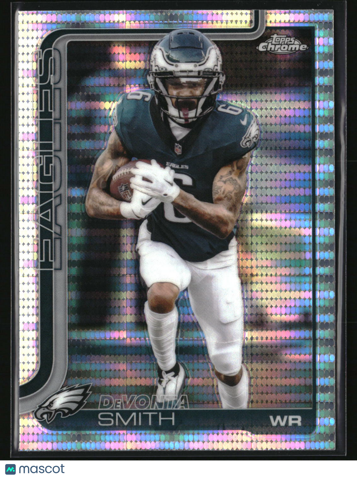 DeVonta Smith 2025 Topps Chrome Pulsar Refractor #244