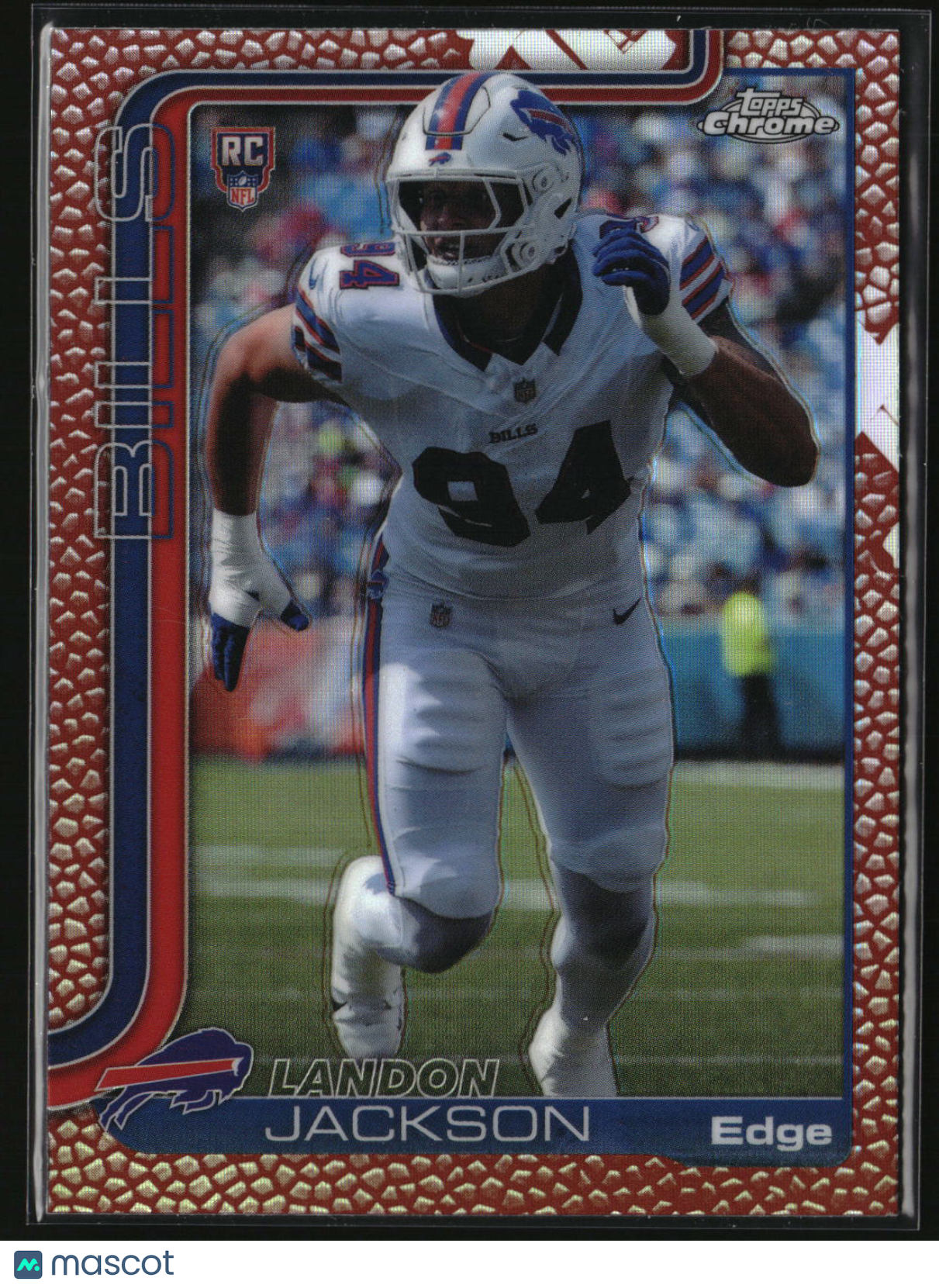 Landon Jackson 2025 Topps Chrome Football Leather Refractor #358