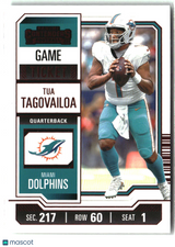 Tua Tagovailoa 2023 Panini Contenders Game Ticket Red #64