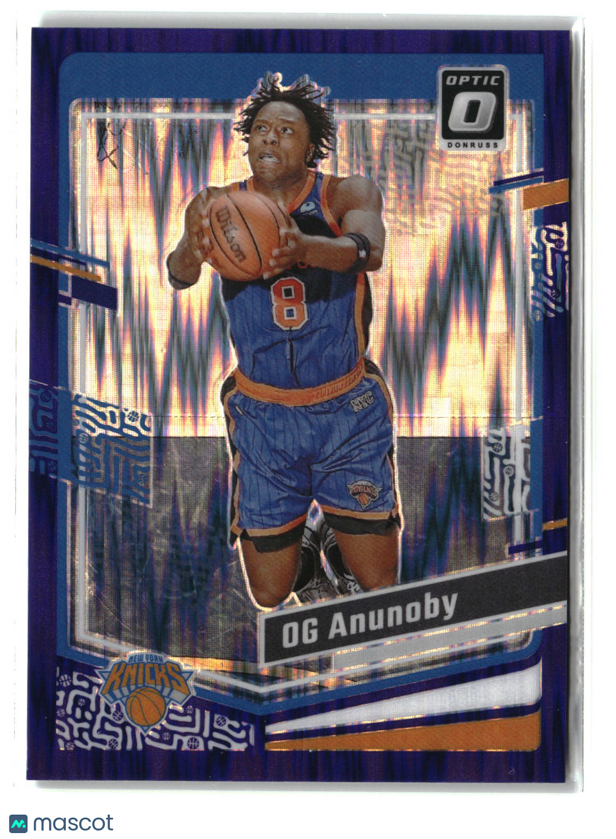 OG Anunoby 2023-24 Donruss Optic Purple Shock #191