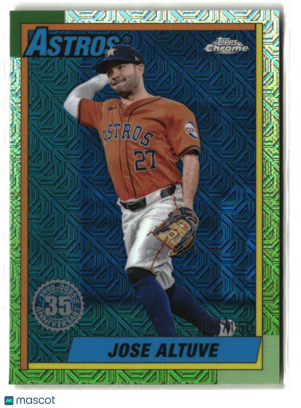 Jose Altuve 2025 Topps 1990 Baseball 35th Anniversary Chrome #T90C-79