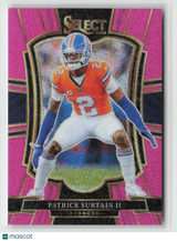 Patrick Surtain II 2025 Panini Select Pink Glitter Prizm #111 #/15