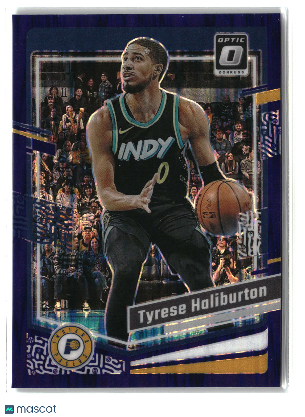 Tyrese Haliburton 2023-24 Donruss Optic Purple Shock #27