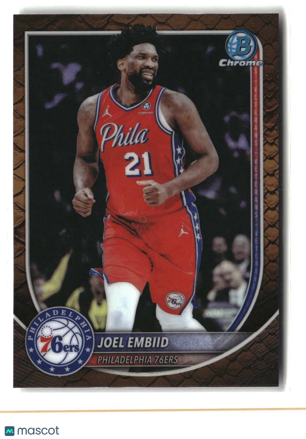 Joel Embiid 2025-26 Bowman Chrome Reptilian Refractors #BCV-67