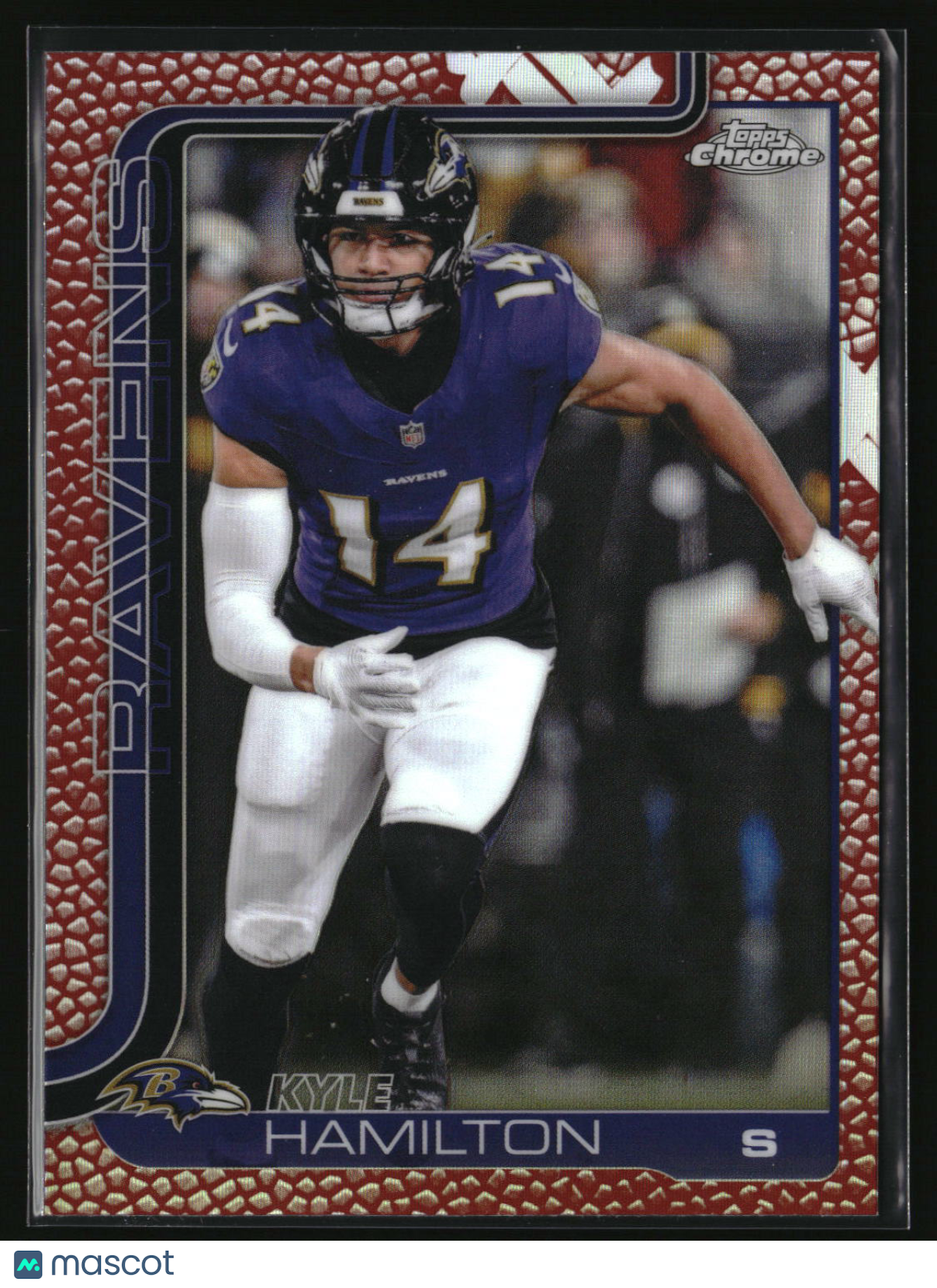 Kyle Hamilton 2025 Topps Chrome Football Leather Refractor #29