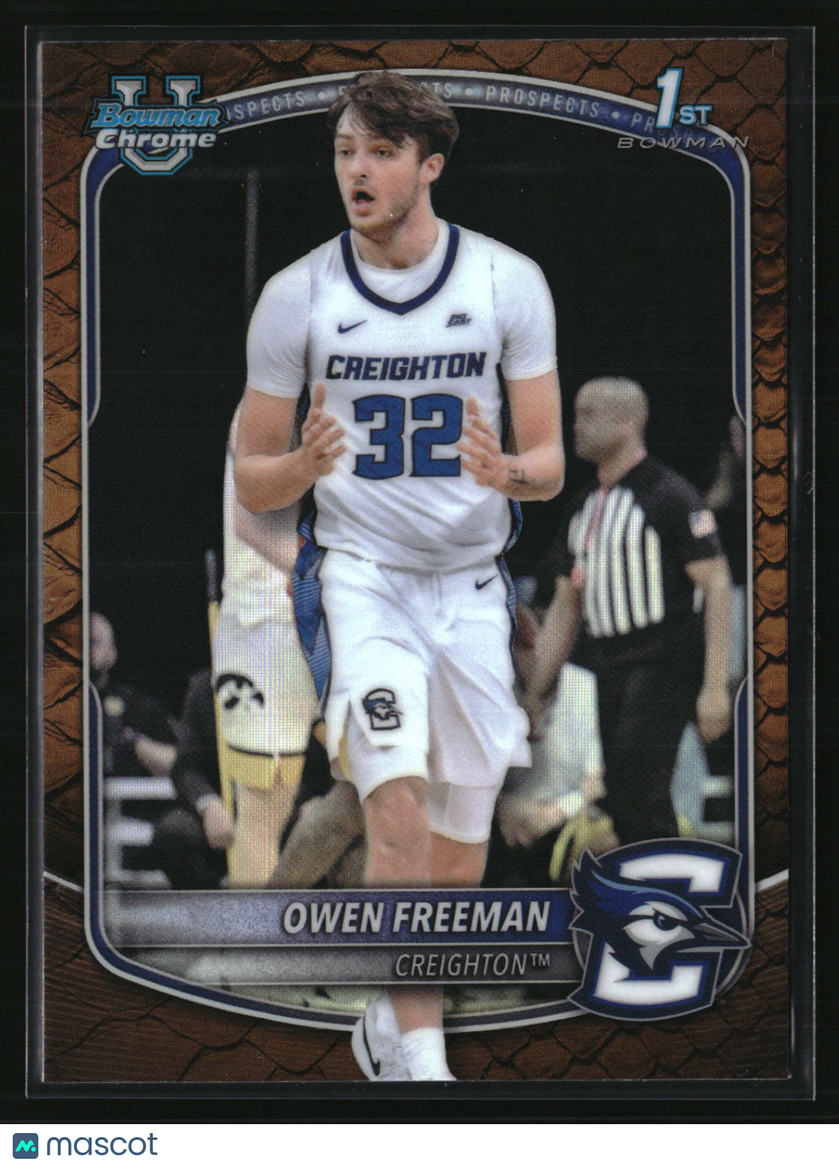 Owen Freeman 2025-26 Bowman Chrome Prospects Reptilian Refractor #BCP-32