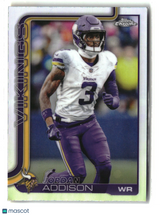Jordan Addison 2025 Topps Chrome Refractor #202